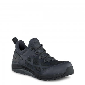 Men's Red Wing CoolTech™ Athletics Safety Toe Work Shoe Black Charcoal | 75840-AHDU