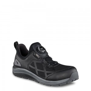 Men's Red Wing CoolTech™ Athletics Safety Toe Work Shoe Black Charcoal | 48501-HIRP