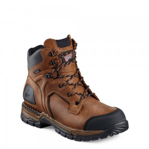 Men's Red Wing FlexForce® 6-inch Waterproof Safety Toe Boot Red | 42598-TSFN