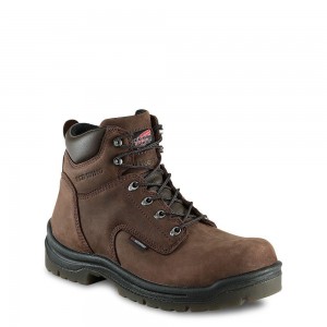 Men's Red Wing King Toe® 6-inch Safety Toe Boot Brown | 05621-DYIL