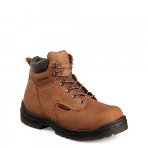 Men's Red Wing King Toe® 6-inch Safety Toe Boot Brown | 07498-NHIL