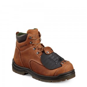 Men's Red Wing King Toe® 6-inch Safety Toe Metguard Boot Brown | 56187-GEFN