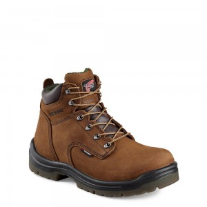 Men's Red Wing King Toe® 6-inch Waterproof Safety Toe Boot Brown | 25741-WBVO