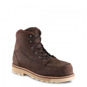 Men's Red Wing Traction Tred Lite 6-inch Safety Toe Boot Tan | 76430-CKWP