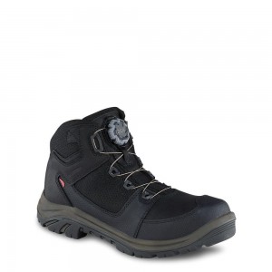 Men's Red Wing Tradesman 5-inch Waterproof Safety Toe Hiker Boot Black Gray | 17243-FAJL