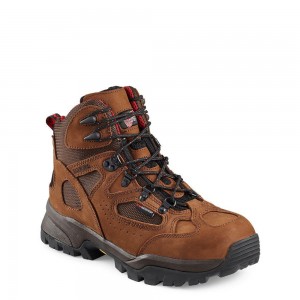 Men's Red Wing TruHiker 6-inch Waterproof Safety Toe Hiker Boot Brown | 59831-ADOL