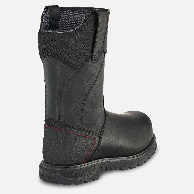 Men's Red Wing Brnr XP 11-inch Waterproof, Insulated, CSA Safety Toe Pull-On Boot Black Gray | 68921-GMLA