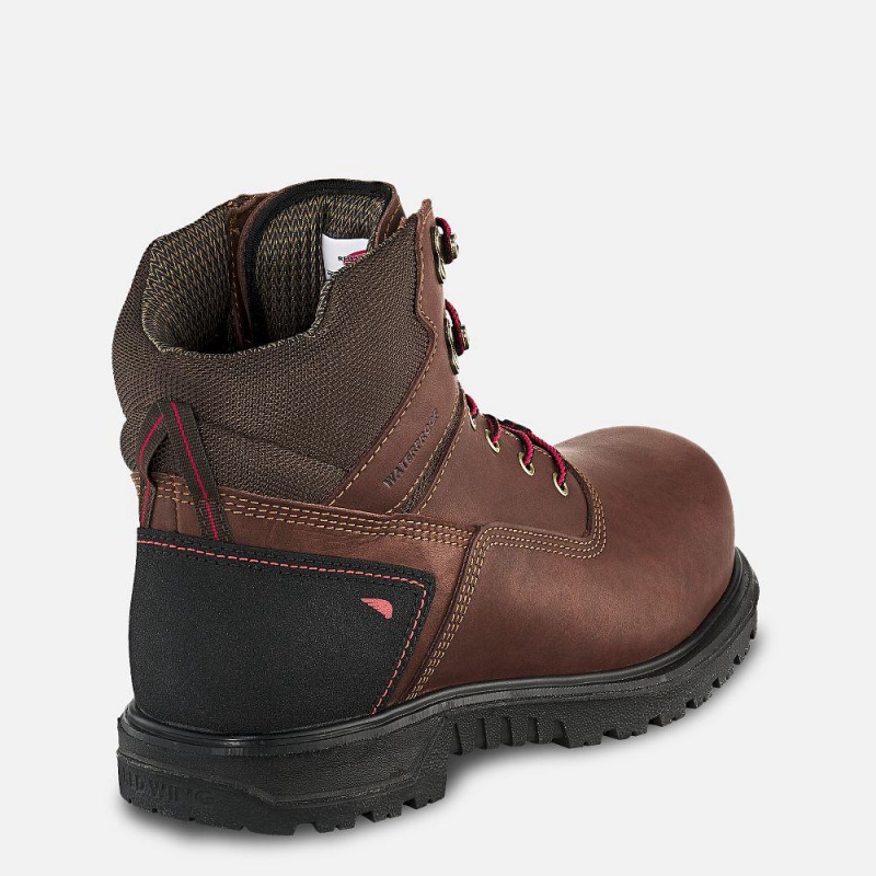 Men's Red Wing Brnr XP 6-inch Waterproof CSA Safety Toe Boot Black Gray | 54087-YKZP