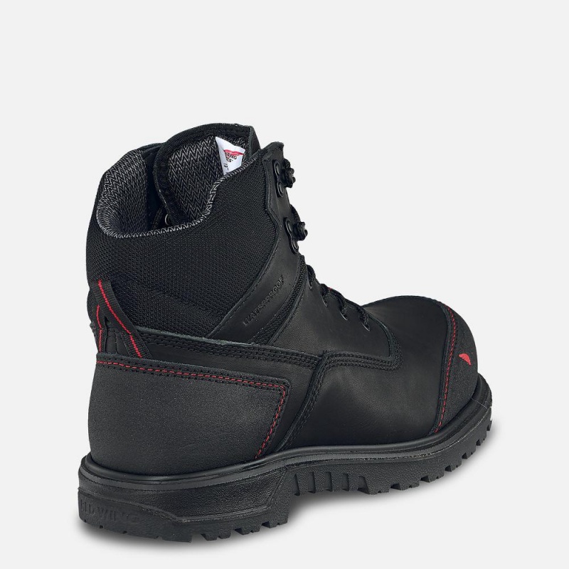 Men's Red Wing Brnr XP 6-inch Waterproof Safety Toe Boot Black Gray | 73026-BDKG