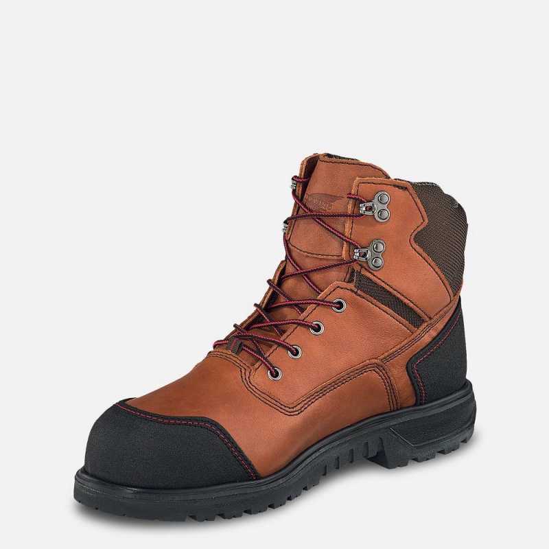 Men's Red Wing Brnr XP 6-inch Waterproof Safety Toe Boot Black Gray | 79681-YPTS