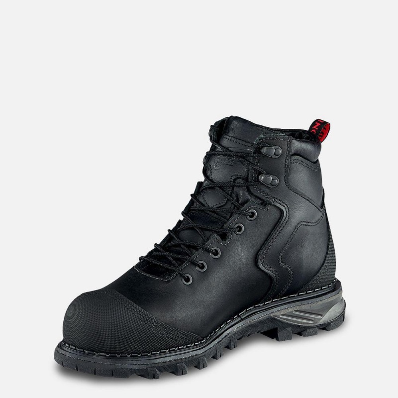 Men's Red Wing Burnside 6-inch Waterproof Safety Toe Boot Black | 15936-SLTE