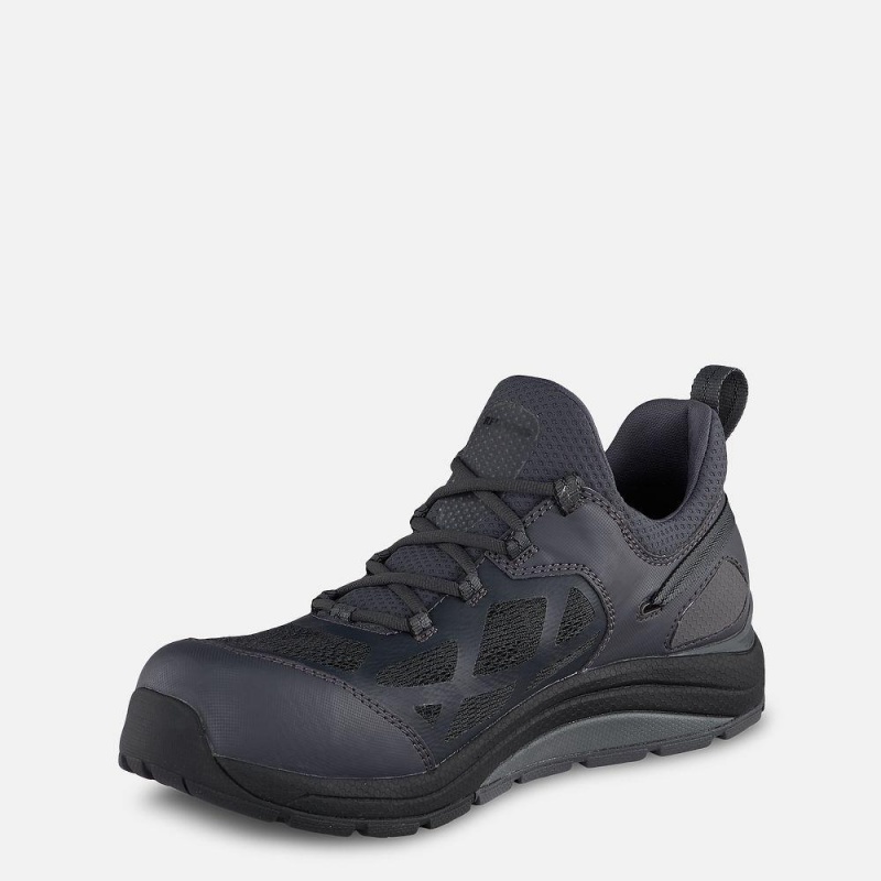 Men's Red Wing CoolTech™ Athletics Safety Toe Work Shoe Black Charcoal | 75840-AHDU