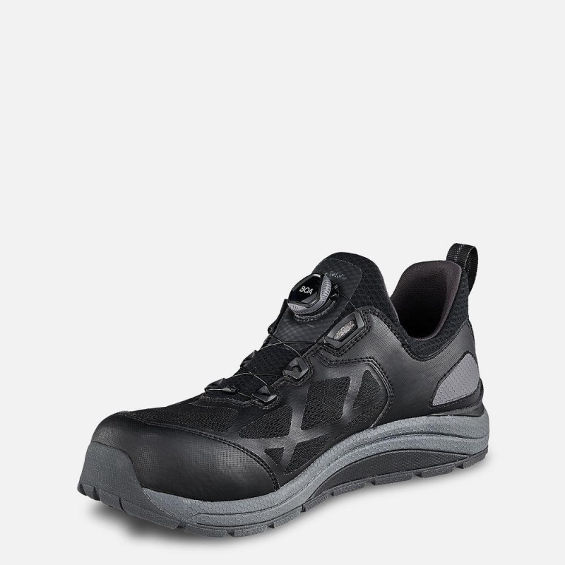 Men's Red Wing CoolTech™ Athletics Safety Toe Work Shoe Black Charcoal | 48501-HIRP