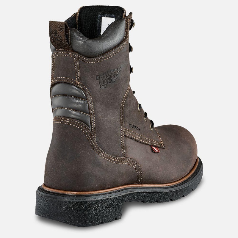 Men's Red Wing DynaForce® 8-inch Insulated, Waterproof Safety Toe Steel Toe Boot Brown | 15203-DAIT