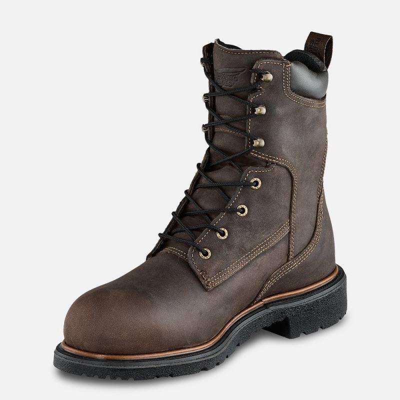 Men's Red Wing DynaForce® 8-inch Insulated, Waterproof Safety Toe Steel Toe Boot Brown | 15203-DAIT