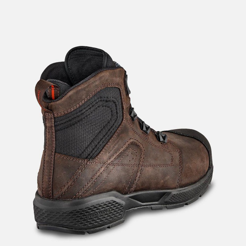 Men's Red Wing Exos Lite 6-inch Waterproof Safety Toe Boot Brown | 53217-GQCV