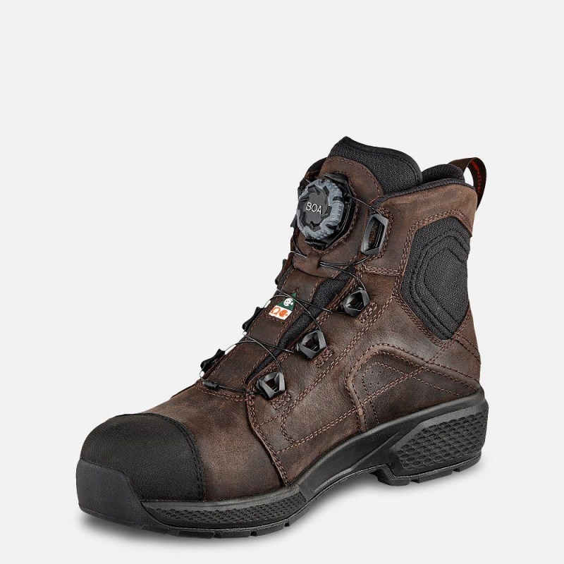 Men's Red Wing Exos Lite 6-inch Waterproof Safety Toe Boot Brown | 53217-GQCV