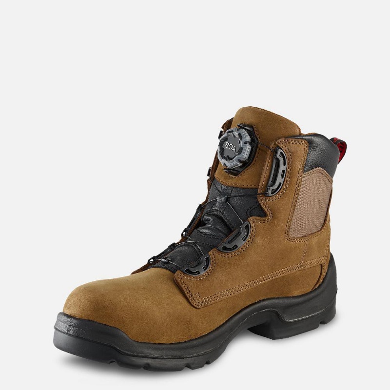 Men's Red Wing FlexBond 6-inch BOA® Waterproof Safety Toe Boot Black | 54869-RWKL