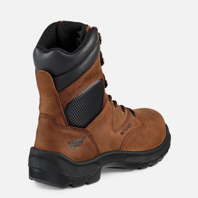 Men's Red Wing FlexBond 8-inch Safety Toe Metguard Boot Black | 70942-QPSY