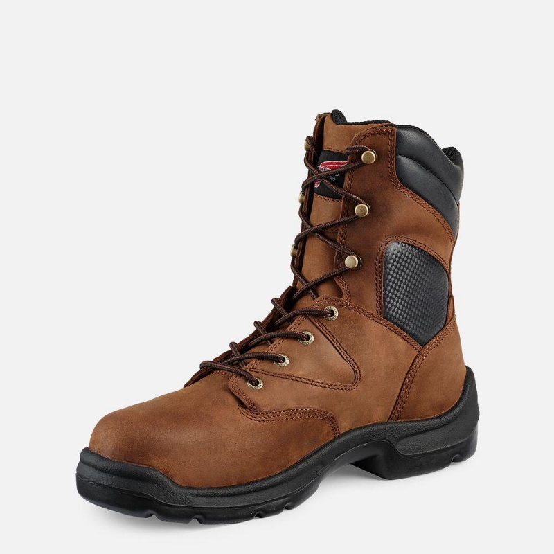 Men's Red Wing FlexBond 8-inch Safety Toe Metguard Boot Black | 70942-QPSY