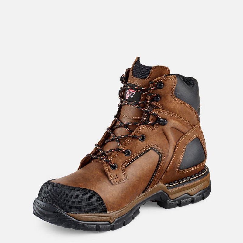 Men's Red Wing FlexForce® 6-inch Waterproof Safety Toe Boot Red | 42598-TSFN