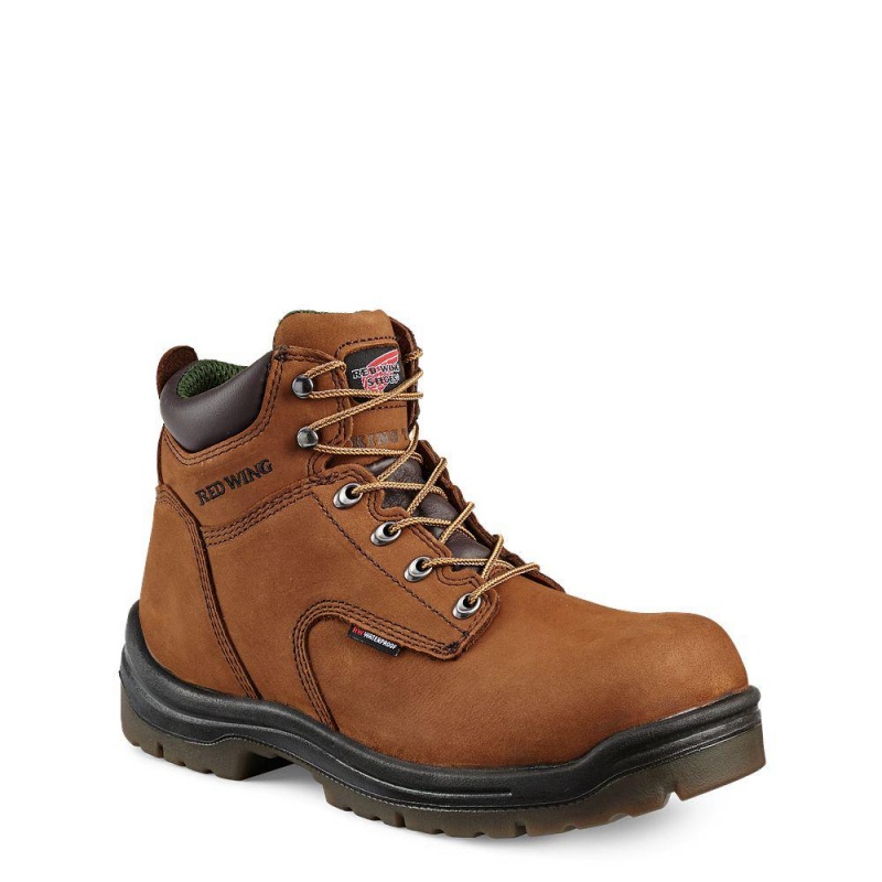 Men\'s Red Wing King Toe® 6-inch Insulated, Waterproof Safety Toe Boot Brown | 25190-OLYT