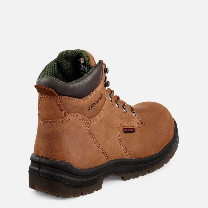 Men's Red Wing King Toe® 6-inch Safety Toe Boot Brown | 07498-NHIL