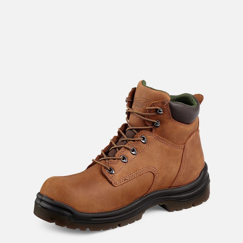 Men's Red Wing King Toe® 6-inch Safety Toe Boot Brown | 07498-NHIL