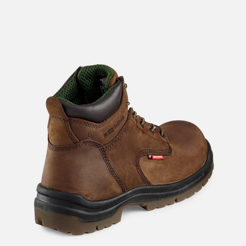 Men's Red Wing King Toe® 6-inch Safety Toe Boot Brown | 24870-JUAB