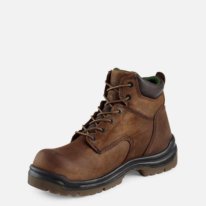 Men's Red Wing King Toe® 6-inch Safety Toe Boot Brown | 24870-JUAB