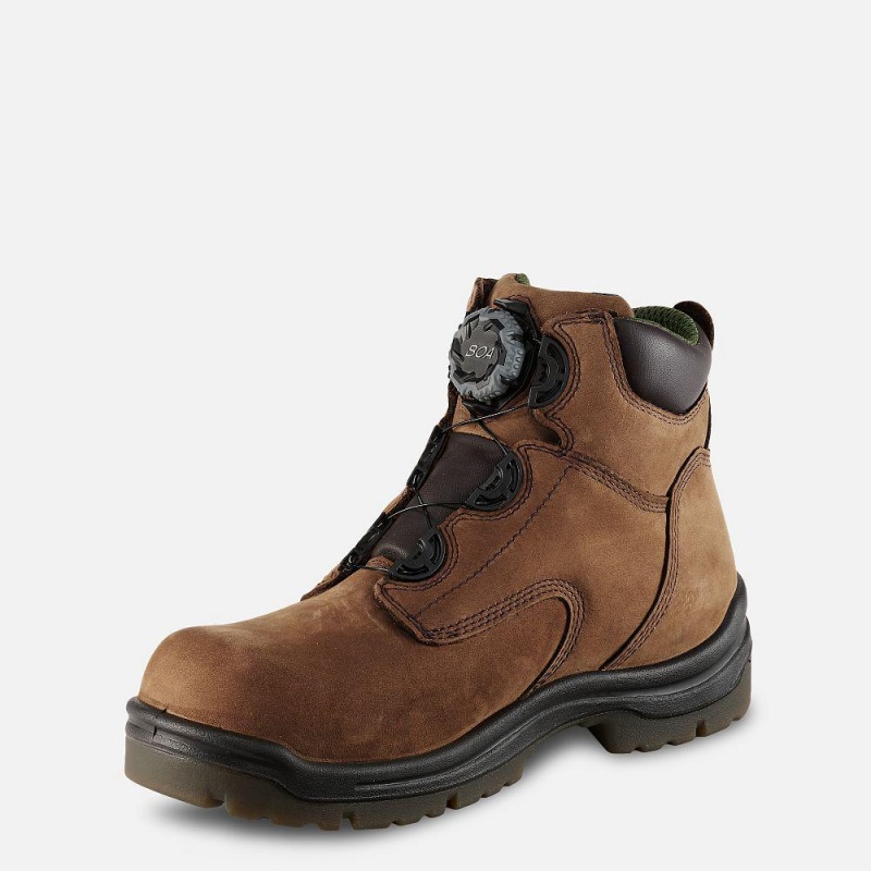 Men's Red Wing King Toe® 6-inch Waterproof Safety Toe Boot Brown | 69403-ABCX