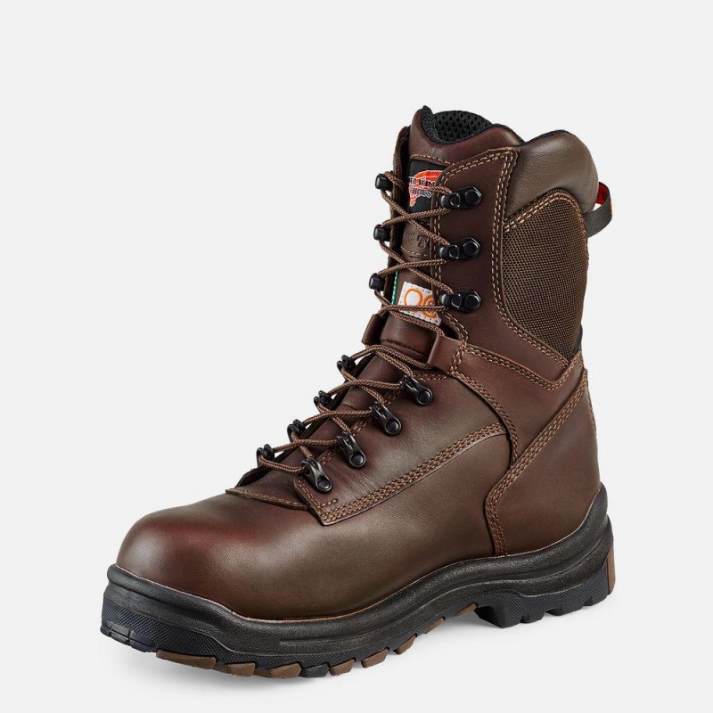 Men's Red Wing King Toe® 8-inch Insulated, Waterproof CSA Safety Toe Boot Black Brown | 34789-QBLD