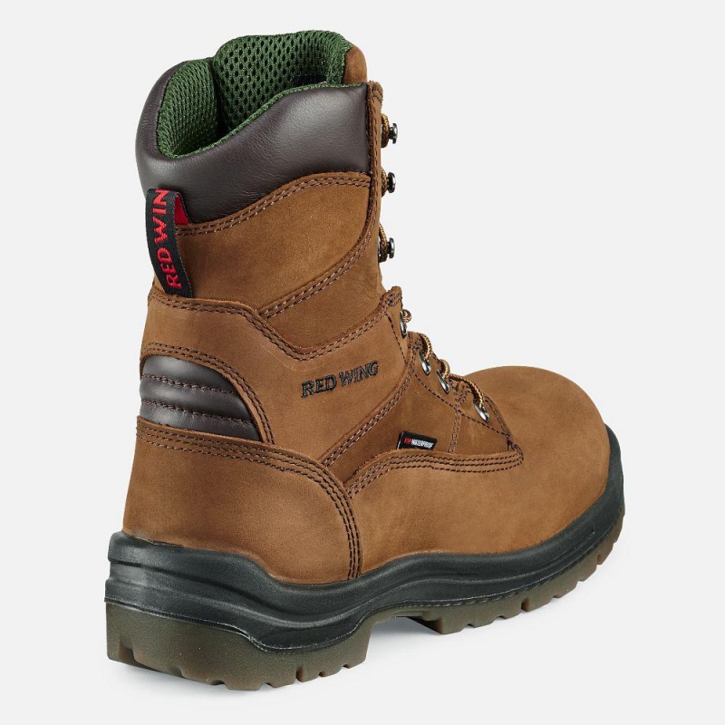 Men's Red Wing King Toe® 8-inch Waterproof Safety Toe Boot Brown | 57910-BQOE