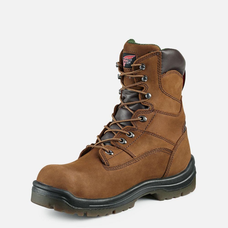 Men's Red Wing King Toe® 8-inch Waterproof Safety Toe Boot Brown | 57910-BQOE