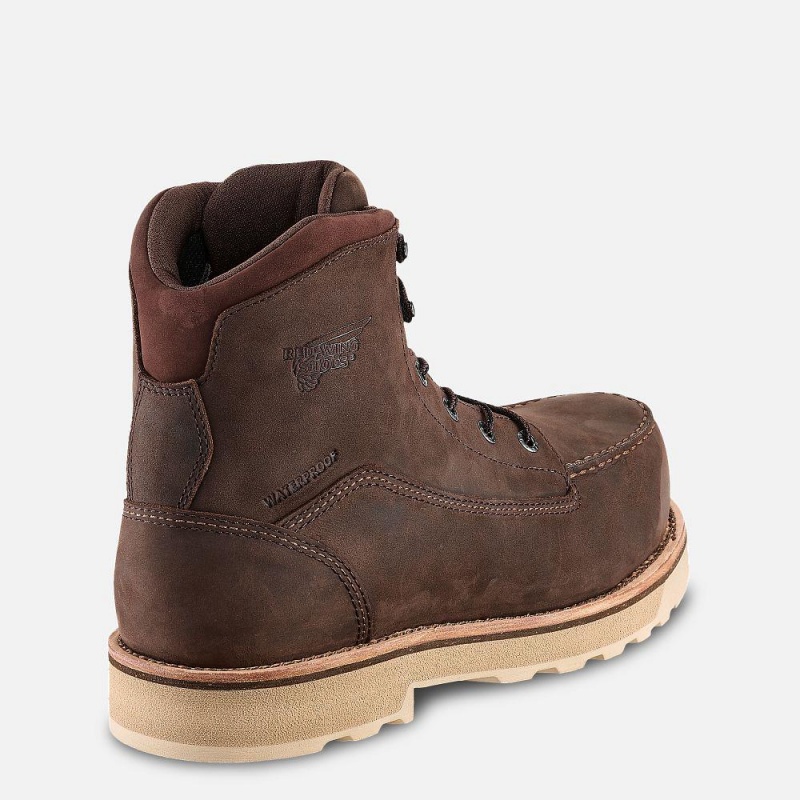 Men's Red Wing Traction Tred Lite 6-inch Safety Toe Boot Tan | 76430-CKWP