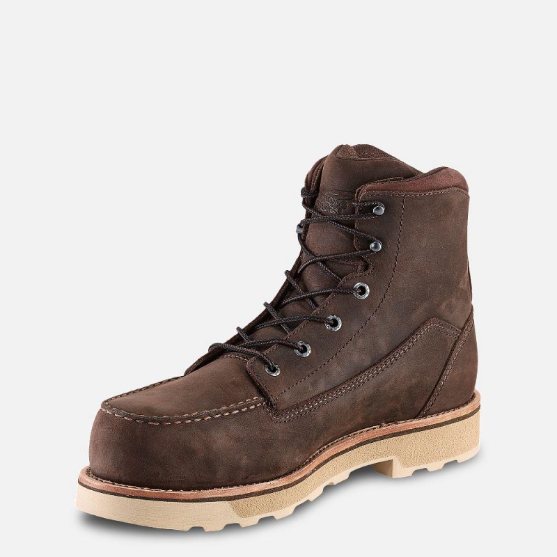 Men's Red Wing Traction Tred Lite 6-inch Safety Toe Boot Tan | 76430-CKWP