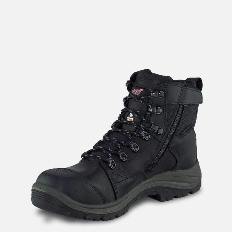 Men's Red Wing Tradesman 6-inch Side-Zip, Waterproof, CSA Safety Toe Boot Black Beluga | 45806-DUBH