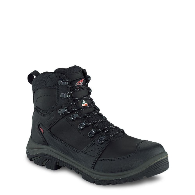 Men\'s Red Wing Tradesman 6-inch Side-Zip, Waterproof, CSA Safety Toe Boot Black Beluga | 45806-DUBH