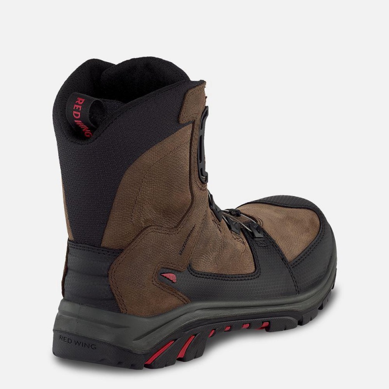 Men's Red Wing Tradesman 8-inch BOA®, Waterproof, CSA Safety Toe Boot Black red | 47196-RMCT